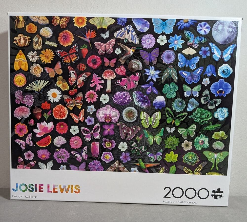 Buffalo Games Josie Lewis Twilight Garden 2000 Piece Puzzle New Factory Sealed